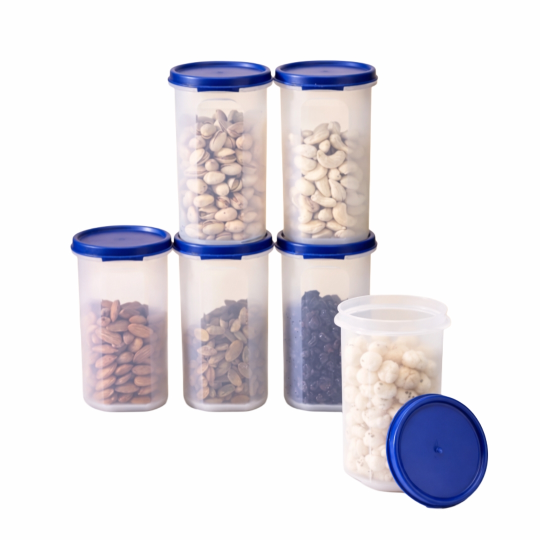 Premium Transparent Airtight Containers – Set of 6