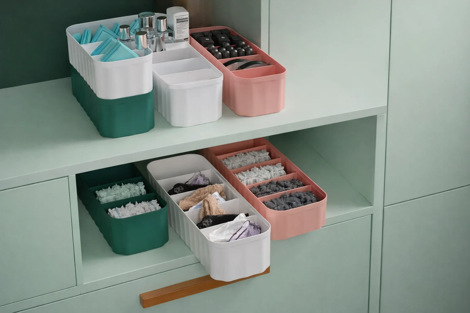 Premium Drawer & Wardrobe Storage Organizers – Set of 4