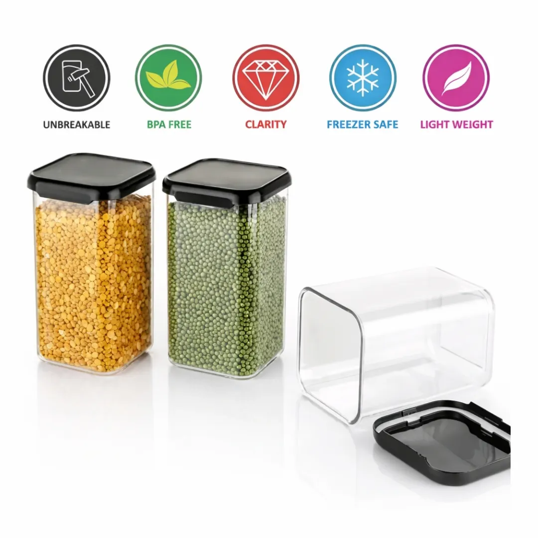 Premium Transparent Airtight Kitchen Storage Containers – Set of 6
