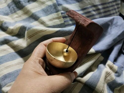 Handcrafted Wooden Door Bell with Premium Brass Bell photo review