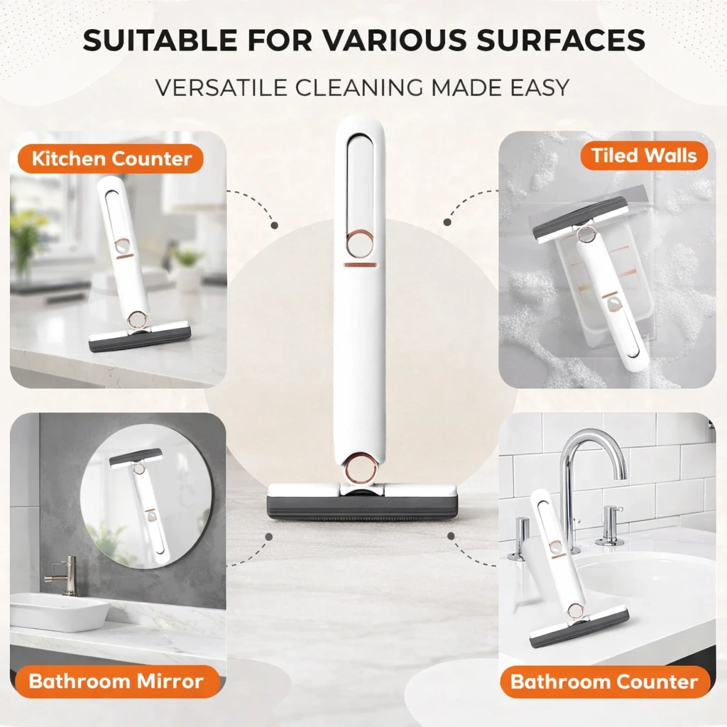 Original Portable Self-Squeeze Mini Mop with Strong Absorbent Sponge Head